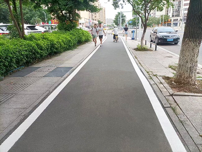 彩色冷拌透水瀝青路面