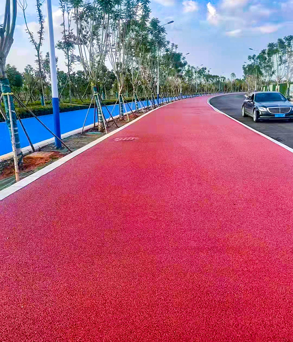 彩色冷拌透水瀝青路面