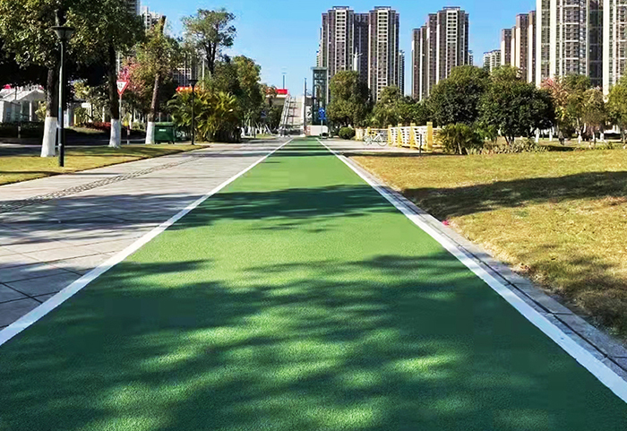 彩色冷拌透水瀝青路面